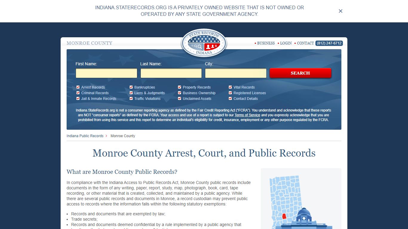 Monroe County Arrest, Court, and Public Records